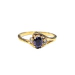 Navy blue eyelet ring