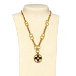 Tudor-style vintage pendant with colored stones