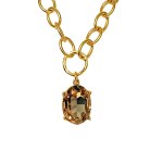 Gold-plated vintage pendant with honey zirconia