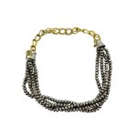 Multi-row bracelet with crystals