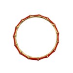 Gold-plated bracelet with coral enamel