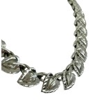 Silver-plated birch leaf necklace