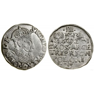Polska, trojak, 1621, Kraków