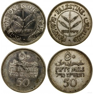 Palestyna, zestaw: 2 x 50 milów, 1927 i 1933, Londyn