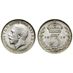 Wielka Brytania, 3 pensy, 1919, Londyn