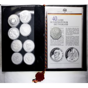 Niemcy, zestaw medali na 40 lat Republiki Federalnej Niemiec, 1988