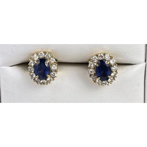 Earrings with sapphires and diamonds
