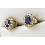 Earrings with sapphires and diamonds