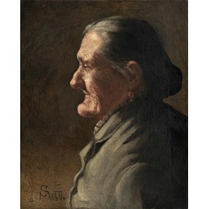 Auteur non identifié, Portrait d'une femme âgée ; 1884.