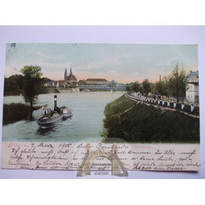 Brzeg, Brieg, Odra, 1905