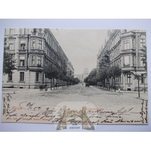 Nysa, Neisse, Dworcowa Street, 1902