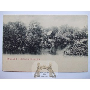 Wrocław, Breslau, ZOO, pond, 1908