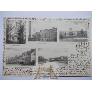 Piotrowice, Gross Peterwitz, pri Środe Śląskej, palác, cukrovar, 1901