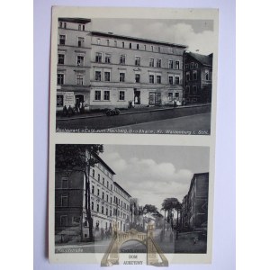 Walbrzych, Glinik Stary, inn, street, 1935