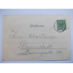 Głogów, Glogau, litografia, vorlaufer 1893