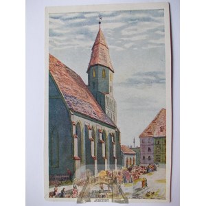 Głogów, Glogau, plac Franciszkański, malarska, 1908