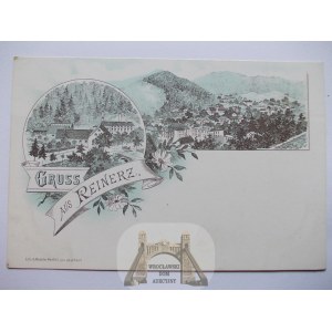 Duszniki Zdrój, Bad Reinerz, Vorlaufer, Lithographie, ca. 1893