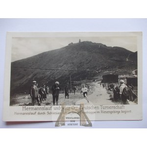 Giant Mountains, Riesengebirge, sports competition at the foot of Sněžka, circa 1930.