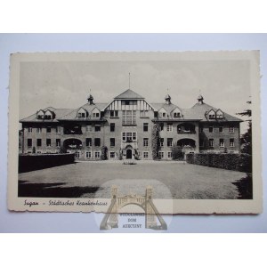 Żagań, Sagan, city hospital, circa 1940.
