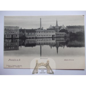 New Salt, Nausalz, alluvione, strada del porto, 1903 ca.