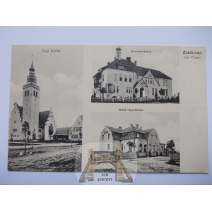 Żabikowo k. Poznań, kościół, apteka, szpital, ok. 1910