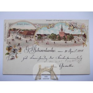 Trzcianka, Schonlanke, lithograph, 1898