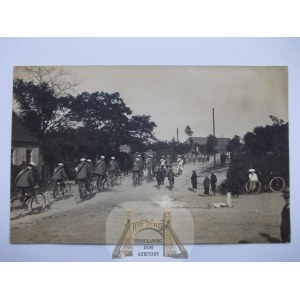 Szamocin, ulica, zawody rowerowe, 1908