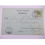 Piła, Schneidemuhl, litografia, księżycówka, 1898