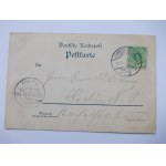 Piła, Schneidemuhl, 5 widoków, herb, obieg 1898, wydanie prawdopodobnie przed 1895 Vorlaufer
