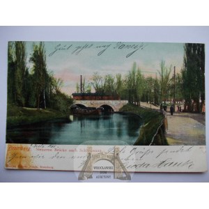 Bydgoszcz, Bromberg, stone bridge, ca. 1905