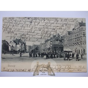 Gdańsk, Danzig, pomnik Wilhelma, Wały Jagielońskie, wyd. Trenkler 1904