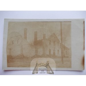 Kolno, burned building, 1915