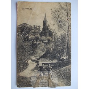 Przeczyca near Debica, church , road ca. 1915
