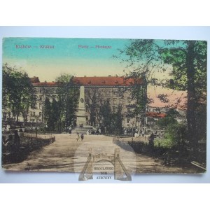 Kraków, Planty, pomnik, ok. 1910