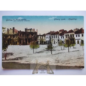 Gorlice, destroyed Market Square, ca. 1915
