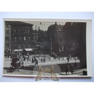 Bielsko, Bielitz, Chrobry Square, private postcard, ca. 1938