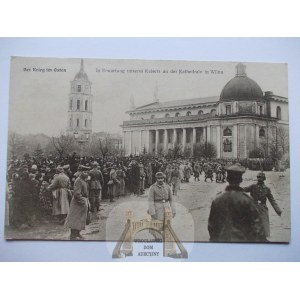 Litwa, Wilno, wojsko, oczekiwanie na cesarza, ok 1915