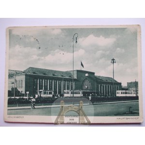 Królewiec, Konigsberg, dworzec, 1933