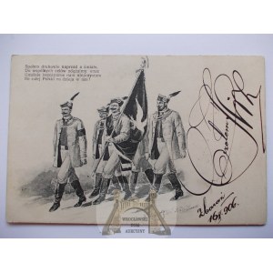 Patriotique, Fauconnerie, mât de drapeau, 1905