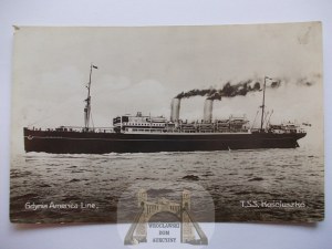 Polish ship, transatlantic liner TSS Kościuszko, ca.1938