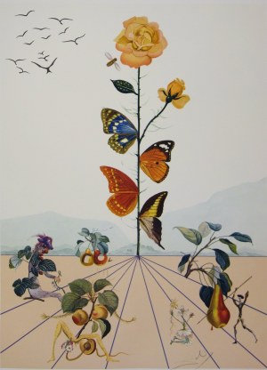 Salvador Dali (1904-1989) Flordali II: The Butterfly Rose, 1981