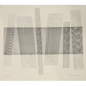 Wanda Gołkowska, bez tytułu, rysunek tuszem na papierze czerpanym, 56x51cm, 1989