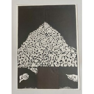 Ryszard Gieryszewski, G.5, grafika, drzeworyt wypukłodruk, 37x51 cm, 1994