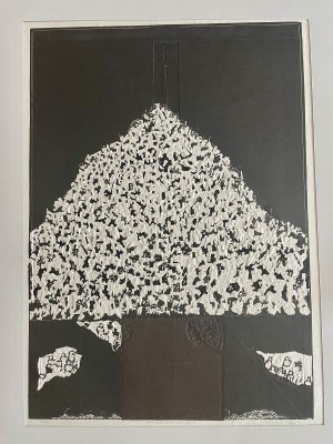 Ryszard Gieryszewski, G.5, grafika, drzeworyt wypukłodruk, 37x51 cm, 1994