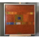 Roma Pilitsidis, Hranice, olej na plátne, 70 x70 cm, 2020