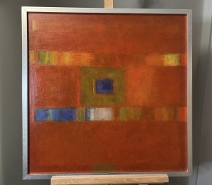Roma Pilitsidis, Granice, olej na płótnie, 70 x70 cm, 2020