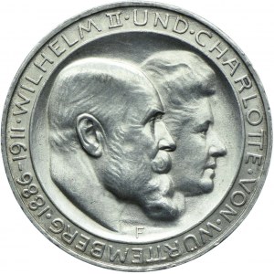 Niemcy, Wirtembergia, Wilhelm II, 3 marki 1911 F, Stuttgart