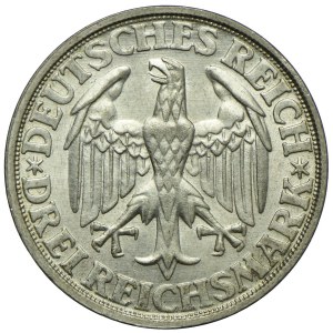 Niemcy, Republika Weimarska, 3 marki 1928 D, Monachium