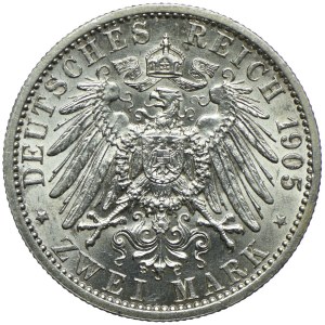 Niemcy, Prusy, Wilhelm II, 2 marki 1905 A, Berlin