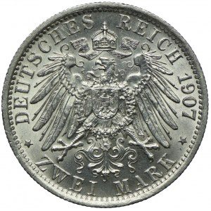 Niemcy, Prusy, Wilhelm II, 2 marki 1907 A, Berlin